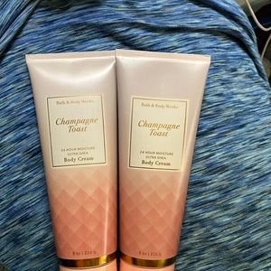 Bundle of 2 bath and body works champagne toast body cream